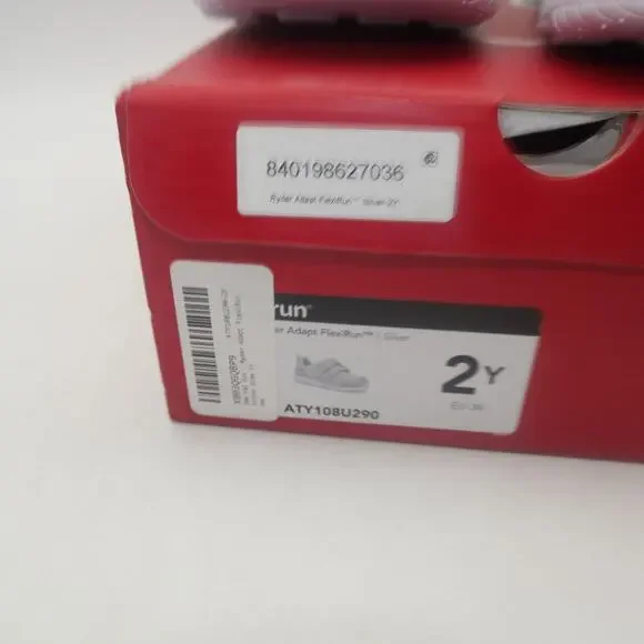 NEW See Kai Run Girl's Kids Ryder Adapt Size 2 FlexiRun Sneakers Silver Pink - Picture 8 of 8